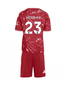 Liverpool Victor Munoz #23 Heimtrikotsatz für Kinder 2026-27 Kurzarm (+ Kurze Hosen)